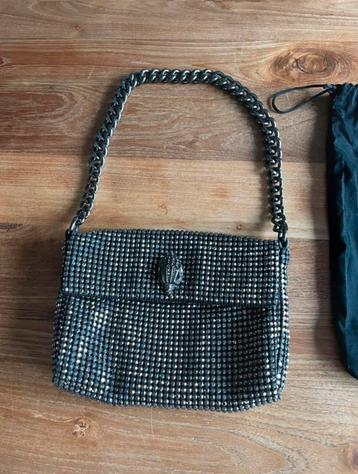 originele Kurt Geiger party schoudertas shoulderbag gunmetal beschikbaar voor biedingen