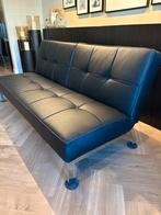 Stijlvolle zwarte slaapbank, Ophalen, Zwart, Tweepersoons, Zo goed als nieuw