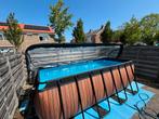 Exit zwembad 400x200x125 met warmtepomp, Tuin en Terras, Zwembaden, Gebruikt, 200 tot 300 cm, Rechthoekig, Ophalen
