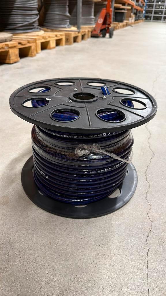 3x Rol lichtslang 45 meter - kleur blauw - gloeilamp, Tuin en Terras, Buitenverlichting, Zo goed als nieuw, Kunststof, Minder dan 50 watt