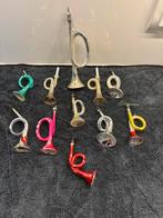 Oude glazen kerstballen. Trompetjes te koop per stuk, Diversen, Kerst, Ophalen of Verzenden, Zo goed als nieuw