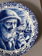 Boch Freres La Louviere Aardewerk Bord - Visser, Ophalen of Verzenden