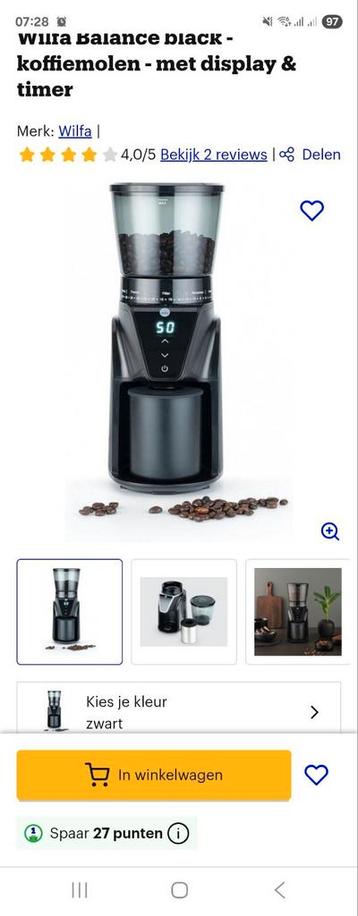 Wilfa Balance black koffiemolen nieuw in doos met factuur  beschikbaar voor biedingen