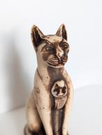 Egyptian goddess bastet cat beeldje handgemaakt uit massief, Ophalen of Verzenden