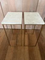 Marmeren Bijzettafel Maison du Monde, Ophalen, Minder dan 55 cm, Gebruikt, Rechthoekig
