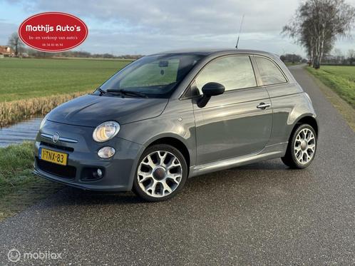 Fiat 500 0.9 TwinAir Turbo 500S Leder Nardo grijs! Nette sta, Auto's, Fiat, Bedrijf, Te koop, ABS, Airbags, Airconditioning, Alarm
