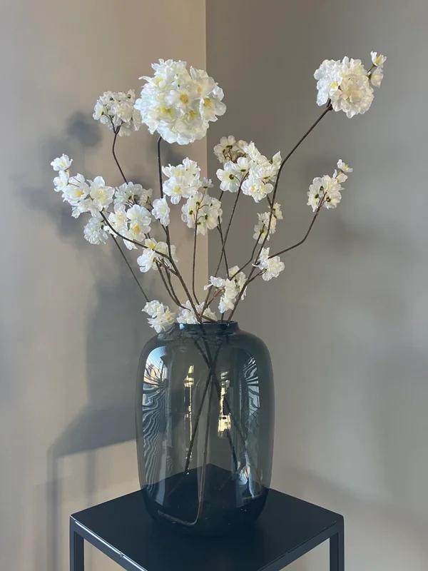 Zijden silk bloesemtak creme/wit 84cm NIEUW!, Binnen, Info@flowersbymirjam.nl, Nieuw, Transformatorstraat 6a