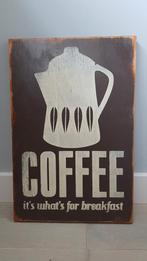 Coffee print op hout, vintage, retro, Ophalen of Verzenden, Zo goed als nieuw