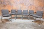 ZGANieuw 6 grijze stoffen Harvink Dash design stoelen, Harvink, Harvink, Ophalen of Verzenden, Zo goed als nieuw