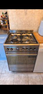 Smeg SNL61MX9 Gasfornuis - 60 cm - Alles werkt!, Ophalen, Gebruikt, 4 kookzones, Gas