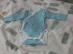 Nieuw turquoise/wit prematuur overslag rompertje C&A 42/44, Kinderen en Baby's, Babykleding | Prematuur, Nacht- of Onderkleding