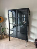 Zwarte metalen vitrinekast Zen Lifestyle Bodilson, Ophalen, 100 tot 150 cm, Zo goed als nieuw, Metaal