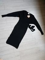 Jurk zwart met ceintuur one size, Verzenden