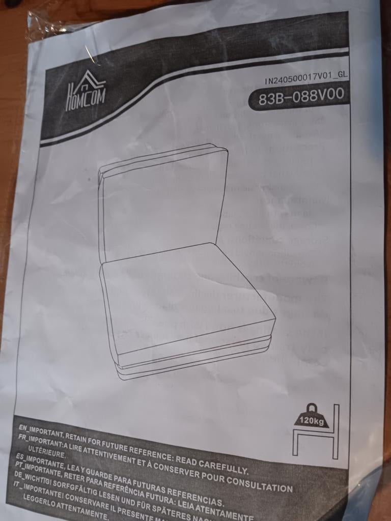 Nieuwe HomCom Palletkussens in Verpakking, Ophalen of Verzenden, Nieuw, Beige, Rechthoekig