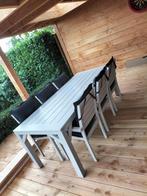Teakhouten Tuinset incl Hartmann kussens, Tuin en Terras, Tuinsets en Loungesets, Ophalen of Verzenden, Zo goed als nieuw, Teakhout