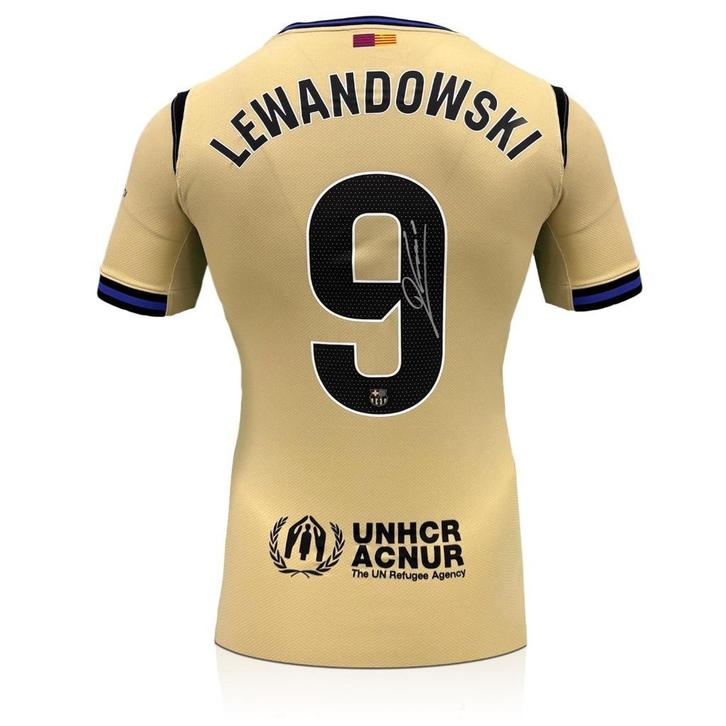 Robert Lewandowski gesigneerd Barcelona 2025-26 uit shirt, Verzamelen, Sportartikelen en Voetbal, Nieuw, Shirt, Buitenlandse clubs