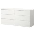 MALM Ladekast met 6 lades, wit, 160x78 cm, Huis en Inrichting, Kasten | Ladekasten, Ophalen, 5 laden of meer, 150 tot 200 cm, Zo goed als nieuw