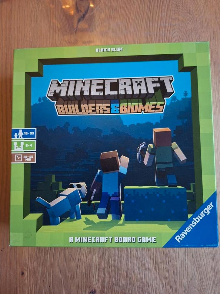 Minecraft: Builders & Biomes - Bordspel (Zo goed als nieuw), Hobby en Vrije tijd, Gezelschapsspellen | Bordspellen, Zo goed als nieuw