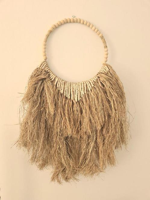 Hula kralen hanger beige XL uit Bali, Huis en Inrichting, Woonaccessoires | Wanddecoraties, Nieuw, Ophalen of Verzenden