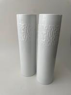 Vintage Rosenthal Op-art vazen jaren 80, Verzenden, Wit, Aardewerk of Porselein, Zo goed als nieuw