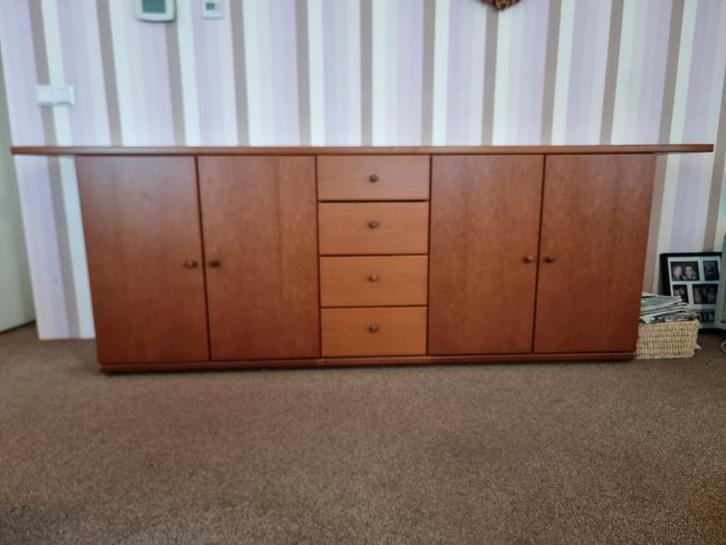 Hülsta dressoir en staande kast, Huis en Inrichting, Kasten | Dressoirs, Gebruikt, 25 tot 50 cm, Kersenhout, Ophalen