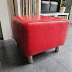 Retro Hocker, Ophalen, Leer, Zo goed als nieuw, Retro