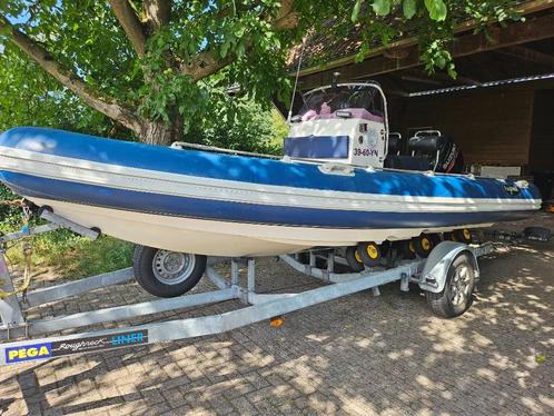 Prachtige ROUGHNECK RIB 636 + Pegatrailer Topstaat! Te Koop, Watersport en Boten, Rubberboten, Gebruikt, Overige merken, Overige materialen