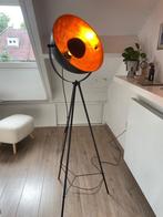 Industriële vloerlamp, grote tripod land met geborsteld goud, Ophalen, Zo goed als nieuw, Industrieel, 150 tot 200 cm