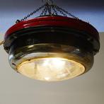 RET Koplamp van een tram medio 1935 omgebouwd tot hanglamp., Ophalen of Verzenden, Zo goed als nieuw, Glas, Minder dan 50 cm