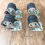 Set nieuwe zwenkwielen, max 50kg/wiel, 5,5 cm doorsnede, Ophalen of Verzenden, Nieuw