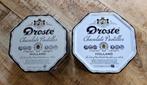 2 grote Droste choco pastilles (voorraad) blikken 22 x 9 cm!, Verzamelen, Blikken, Ophalen of Verzenden, Zo goed als nieuw, Koek(jes)