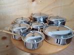 Luxe 7-delige RVS Pannenset – Merk: Spring (Goldstar lijn, Z, Huis en Inrichting, Ophalen of Verzenden, Gebruikt, Rvs, Pannenset