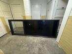 Alu Kozijn zwart  met Dubbel Glas, Ophalen, Gevelraam of Ruit, Gebruikt, 80 tot 120 cm