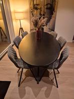 6 grijze Eetkamerstoelen, Huis en Inrichting, Stoelen, Ophalen, Gebruikt, Grijs, Vijf, Zes of meer stoelen