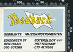 Sticker: Feedback - Gebruikte muziekinstrumenten - Den Haag, Verzenden, Zo goed als nieuw, Bedrijf of Vereniging