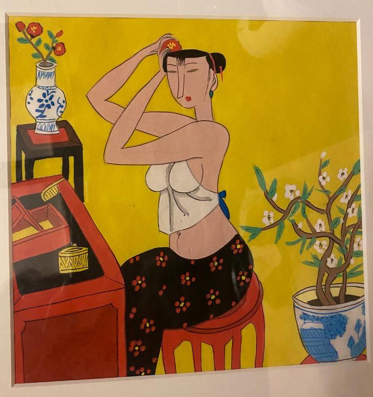 Schilderij Hu Yongkai, Antiek en Kunst, Kunst | Schilderijen | Modern, Ophalen