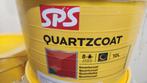 SPS Quartzcoat Structuurverf - RAL9010 - 3 x 10 L, Ophalen, Wit, Nieuw, Verf