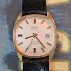 Vintage horloge Valrex de luxe, automatisch Swiss eta, Ophalen of Verzenden, Gebruikt, Geel, Vintage Valrex automatic horloge
