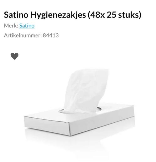 Satino hygienezakjes, 48 x 25 stukjes, Diversen, Papierwaren, Nieuw, Ophalen