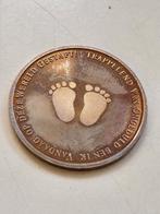 Geboorte Penning - 'Vandaag op deze wereld gestapt!', Ophalen of Verzenden, Overige materialen