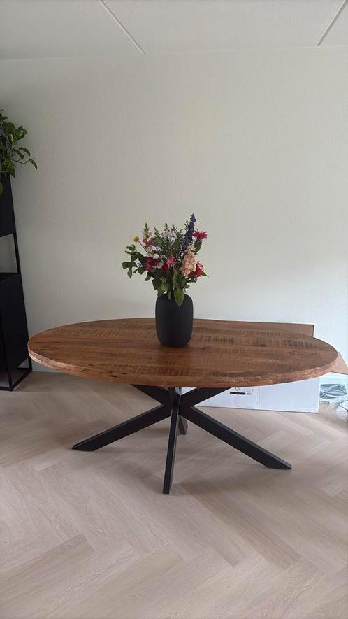 Mooie eettafel / salontafel mangohout 180 cm, Huis en Inrichting, Tafels | Eettafels, Zo goed als nieuw, 150 tot 200 cm, Vijf personen of meer