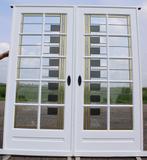 Prachtige originele ensuite schuifdeuren glas in lood, Doe-het-zelf en Verbouw, Deuren en Horren, Ophalen, Gebruikt, 80 tot 100 cm