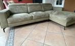 Groene Hoekbank links, Huis en Inrichting, Banken | Bankstellen, Ophalen, 250 tot 300 cm, Gebruikt, Hoekbank