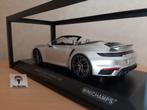 Porsche 911 (992) Turbo S Cabrio 2020 Zilver/MiniChamps 1:18, Minichamps, Auto, Nieuw, Ophalen of Verzenden