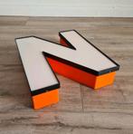 Vintage retro lichtbak letter N oranje design midcentury, Ophalen of Verzenden, Huis en Inrichting