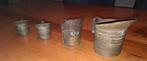 Antieke maatbekertjes, Gebruikt, Rond, Ophalen of Verzenden, Metaal