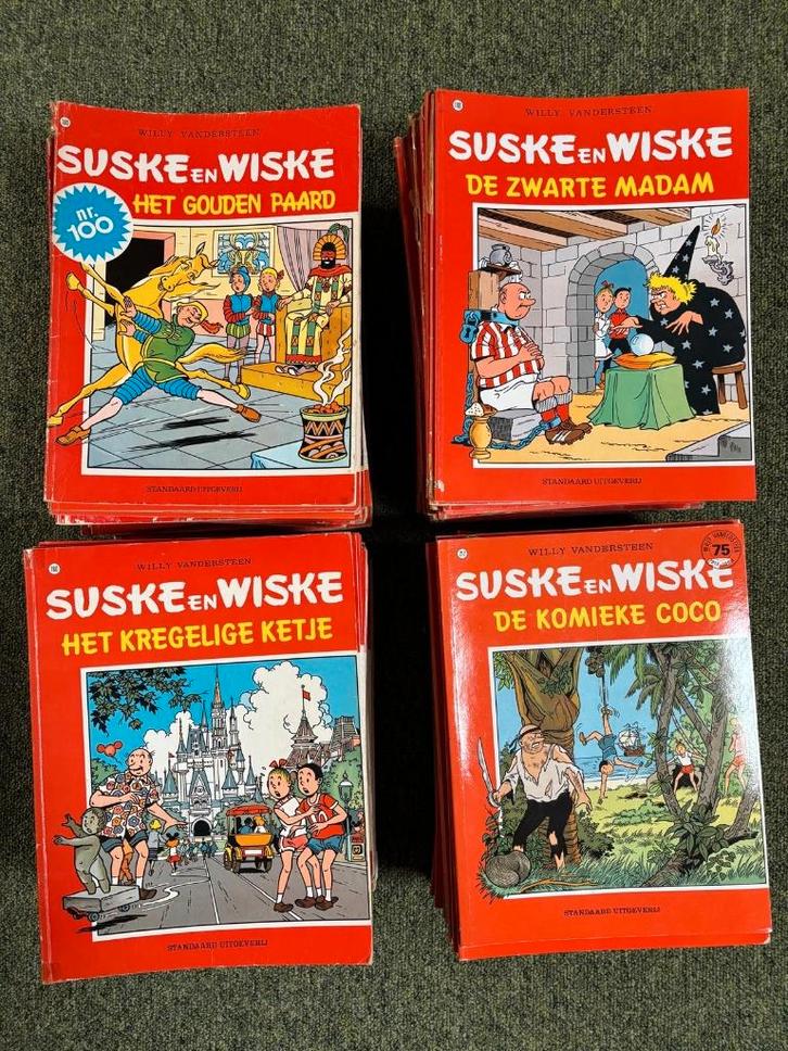 130 stuks Suske en Wiske nummers van 67 tot 217 en nummer 27, Boeken, Stripboeken, Gelezen, Meerdere stripboeken, Ophalen