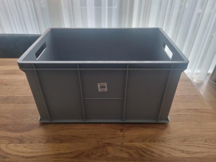 12x Wibo opbergbox 60x32x40cm grijs 64 liter, Doe-het-zelf en Verbouw, Kratten en Dozen, Zo goed als nieuw, Bak of Kist, 50 tot 75 cm