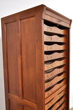 Vintage eiken archiefkast antieke roldeurkast kast ca 1900, Ophalen of Verzenden, Gebruikt