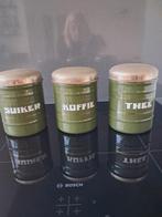 Voorraad bussen suiker koffie thee, Antiek en Kunst, Antiek | Emaille, Ophalen